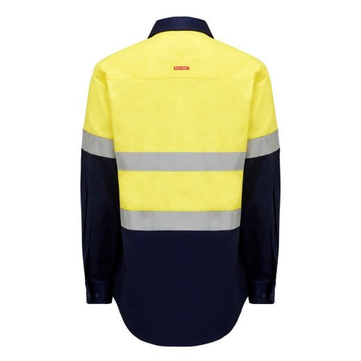 Picture of Hard Yakka HIVIS L/SLV 2 TONE COTTON DRILL SHIRT W/TAPE